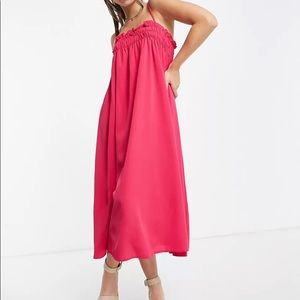 Lola May (at ASOS) shirred cami smock dress